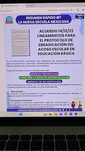 Acuerdo sobre Protocolo de Acoso Escolar 2023