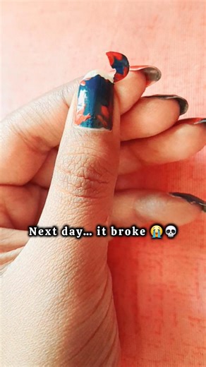 Broke My Nail 😭🥺 /#shortsfeed Nail broken #longnails #shorts #nails nail#nailcare #broken