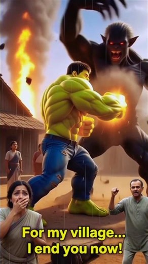 Yellow Hulk Saves Village From Ancient Monster 😱💛 Epic Battle!