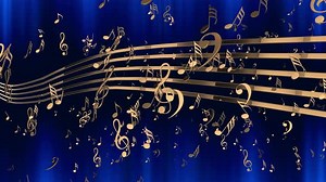 Floating Music Notes Background