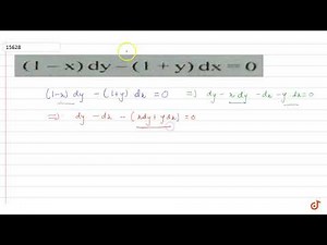 (1-x)dy + (1+y)dx = 0