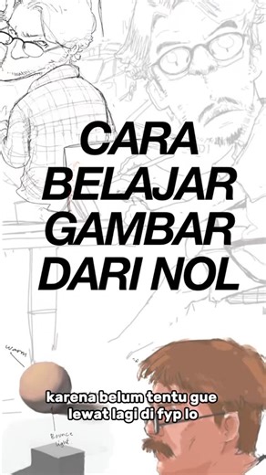 @apalagisibet on Instagram: "Cara belajar gambar dari nol #drawingtips #tutorialdrawing #tutorialgambar Kalau lo tertarik belajar gambar lebih jauh bareng, lo bisa klik link yang ada di bio akun ini🙌🏻🙌🏻"