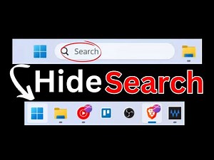 How To Hide SEARCH Bar In Windows 11