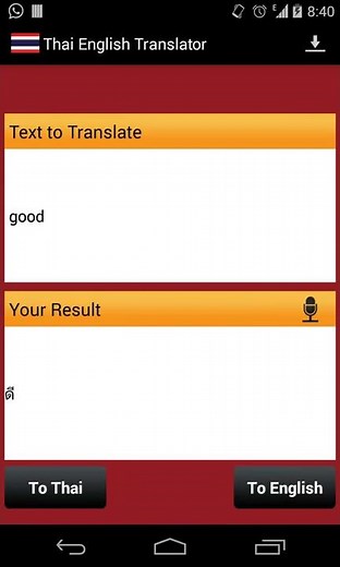 Thai English Translator Free App