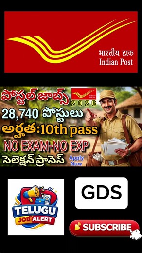 🚨 Postal Jobs Notification 2026 | AP ,TS Postal GDS Jobs 2026 |Post Office Recruitment | GDS Apply
