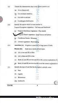 Class 10th ICSE 2026 Geography Answer Key/Short Solution