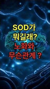 노화를 막는 효소? SOD가 도대체 무엇일까｜항산화의 핵심 #활성산소 #항산화식품 #SOD #40대건강 #50대건강#중년정보TV