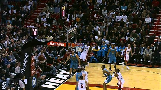 LeBron Spinning Behind Backboard Shot