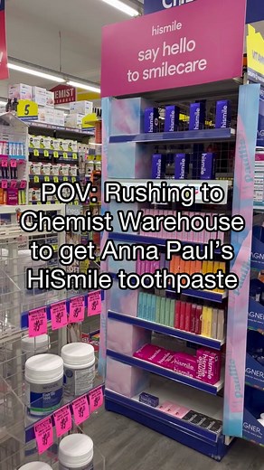 Rushing to Chemist Warehouse for Paullie X HiSmile Cotton Candy Toothpaste!