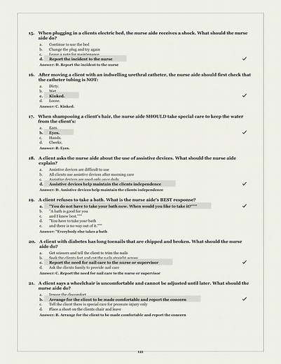 CNA Written Exam 2026 Practice Questions and Answers for Nurse Aide Certification Review