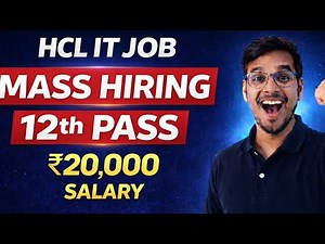HCL TechBee Programme 2026 | 12th Pass IT Job | Earn While You Learn | Full Details