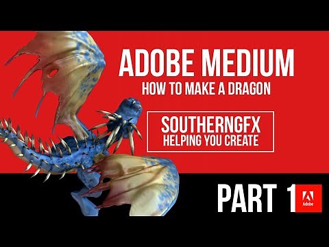 Adobe Medium - How to sculpt a Dragon in VR Part 1