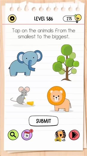 BRAIN TEST ALL STAR MAIN LEVELS LEVEL 586