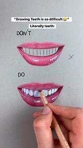 How To Draw Teeth Step By Step #coloredpencil #howtodraw #drawingtutorial | Franciszek Bielak