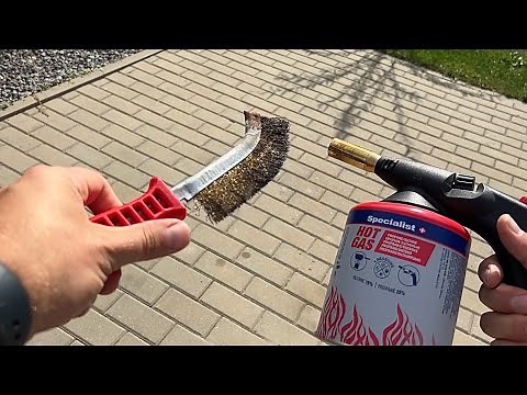 🔥 Remove Oil Stains from Concrete Pavers with a Propane Torch - Fast & Easy Method!
