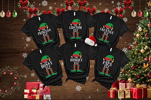 Custom Elf Christmas Shirts: Matching Family Holiday Tees - Etsy