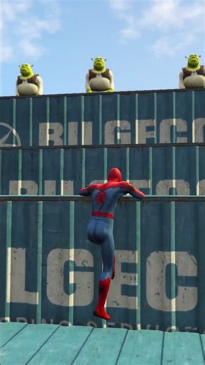 GTA V SPIDERMAN VS SHREK JUMP CHALLENGE #shorts