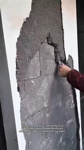 Wall Plaster Removal Process | Satisfying Renovation Technique Using Hand Scraper