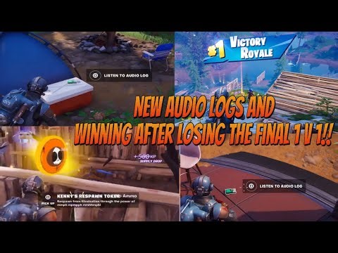 Fortnite Storyline Audio Logs and getting the Victory Royale after losing the final 1v1!!!