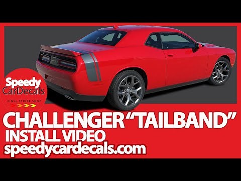 Dodge Challenger TAIL BAND Stripes Deck Lid Decals Vinyl Graphics INSTALL VIDEO INSTALLATION - SCD