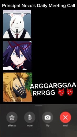 Principal Nezu's Daily Meeting Call