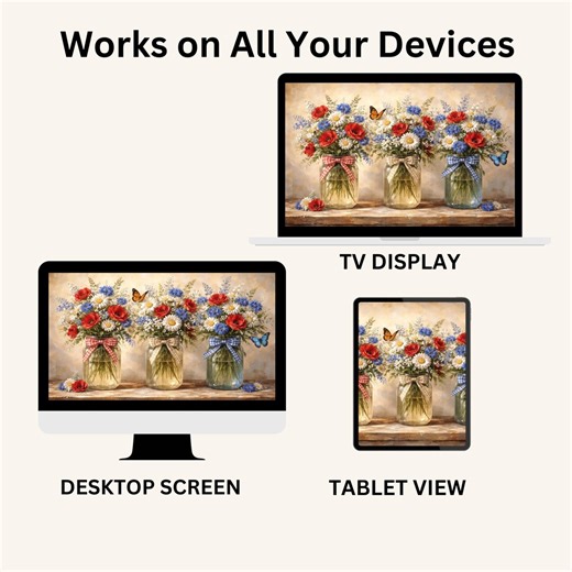 Wildflower Bouquet Wallpaper, Desktop, Ipad, Tablet, 4K Wallpaper, TV Frame Art Bundle - Etsy UK