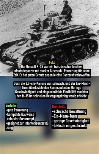 Renault R-35: Stärken und Schwächen des französischen Panzers | WW2