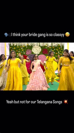 Cinematics By Saikiran on Instagram: "Our beautiful bride’s gang grooving to Telangana mass song 💥💥 #gollakittu🔥💪🌏❤️ #kittuyadav #cinematicsbysaikiran #bridetobride #bride #telanganakittuyadav #gollakittuanna #bridegang #teambride #bridehaldi"