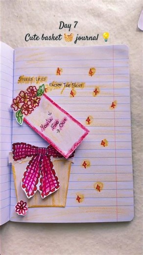 Cute basket journal idea / DIY paper craft #journaling #art #diy