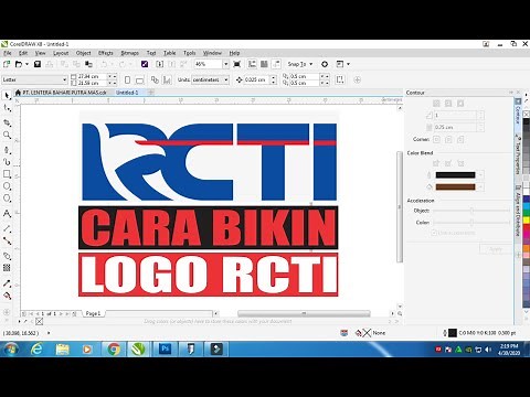 Cara Gampang Menggambar Logo RCTI, 5 menit lebih JADI dengan Corel Draw X8 #2 | Tutorial Corel Draw