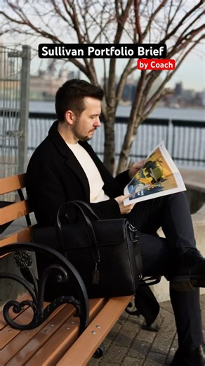 💼 NEW YORK ESSENTIAL: COACH Sullivan Portfolio Brief Bag | Men’s Leather Briefcase #coachoutlet