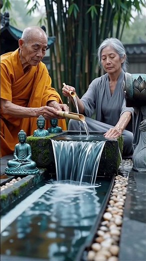Buddha image cleansing ritual for inner peace #shorts