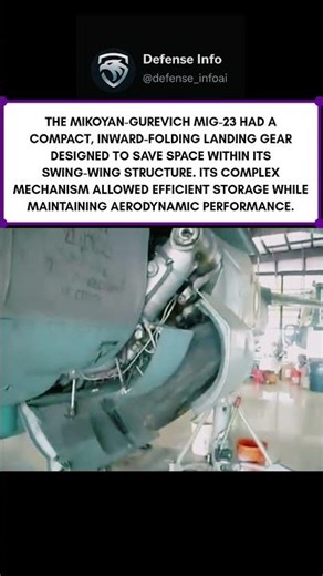 MiG-23 compact landing gear system | Ingenious swing-wing fighter design