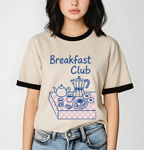 Breakfast Club T-shirt: Next Level Ringer Tee - Etsy