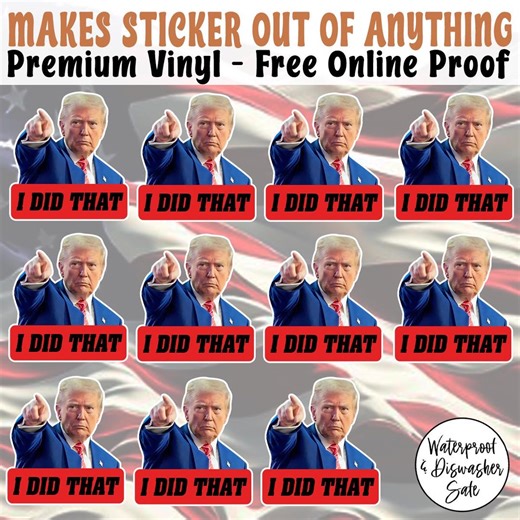 30PCS I Did That Anti-trump Stickers, Trump Gas Pump Stickers, Political Humor, Trump Meme Sticker - Etsy