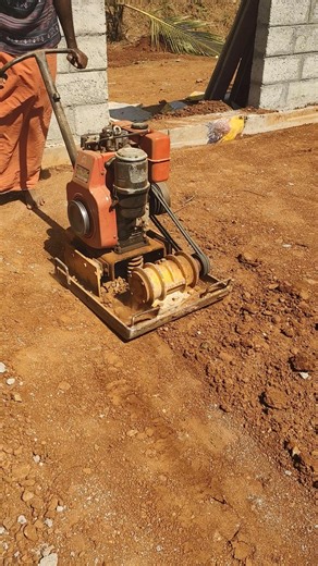 Best Way to Compact Basement Soil (Earth Rammer Machine)#Construction #SoilCompaction #reel #shorts