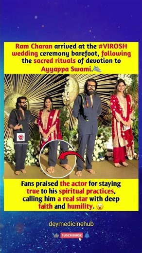 🙏 Barefoot at the Wedding! Real Devotion?#trendingshorts #shorts #ramcharan