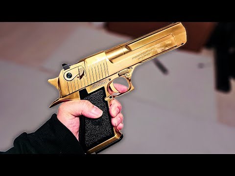 [4K 60FPS] Dessert Eagle Gold GBB(Cybergun:WE) Airsoft
