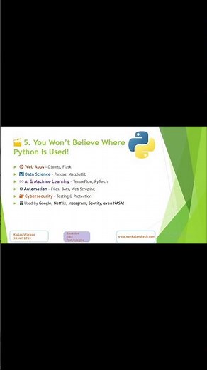 Why Python is EVERYWHERE! Web, Data Science, AI #Python #PythonForBeginners #DataScience