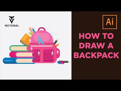 How to draw backpack in Adobe Illustrator - Step by step