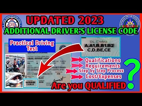 PAANO Magpa-ADDITIONAL ng RESTRICTION CODES | DRIVERS LICENSE CODES 2023 | LTO New DL CODE