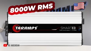 The SMART Line, which you already know, now has a new member! The SMART 8 amplifier features the highest technology and performance for automotive sound systems. In addition to being able to supply 8000W RMS between 1 and 2 Ohms, the Power Control System technology guarantees greater safety for the product during use, has an input gain adjustment that allows the use of players with up to 4V RMS output level. Its double robust connector allows the use of power cables with a larger gauge for bette