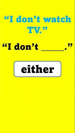 Either or Neither Quiz #english #basicenglishquiz #esltutor
