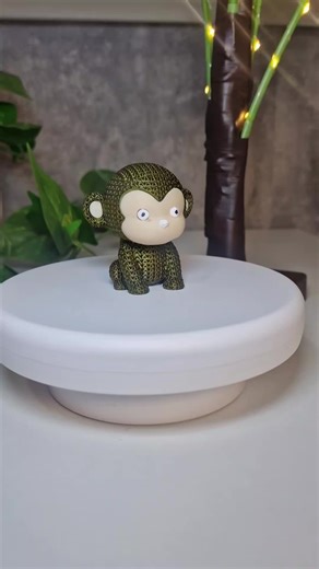adorable knitted effect monkey. we can do any animal #knitted #monkey #3dprinting