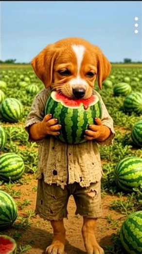 Dog Eating a Watermelon in the Field 🍉😂 | Funny Animal Moment Caught on Camera | Viral Video 2025
