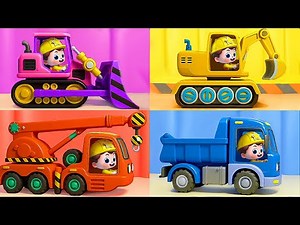 はたらくくるまのうた🚜｜ショベルカー・ブルドーザー・クレーンがだいかつやく！ | イエス！ネオ | 赤ちゃんが喜ぶ歌 | 童謡 | アニメ | 動画 | ベビーバス| BabyBus