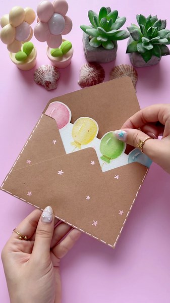 DIY Happy Birthday Card Idea 🎈✨