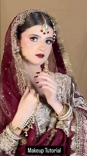 Red lips Bridal Makeup step by step | dewy makeup tutorial #makeuptutorial #dewymakeup