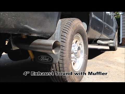 Diamond Eye 4" Exhaust with Muffler Install - Before & After Sound