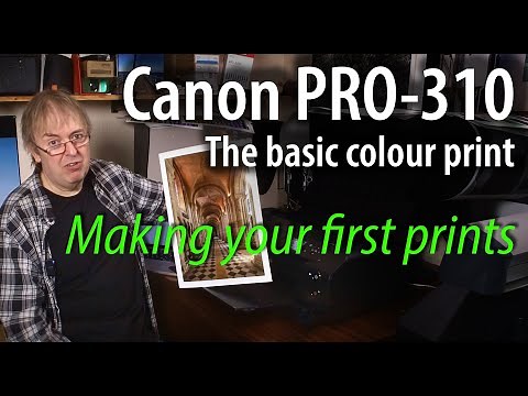 Canon PRO-310 - making a basic colour print with the free Canon PPL software. Simple photo printing